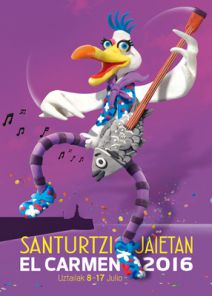 Una Mentxu rockera para el cartel de las fiestas del Carmen de Santurtzi