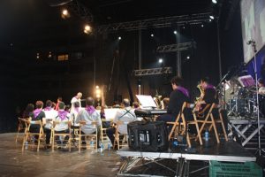 2014 “Unión Musical Vizcaína Santurtziko Musika Bandaren kontzertus Serafín Zubiri, Felipe Garpe eta Laia Benachesekin batera.